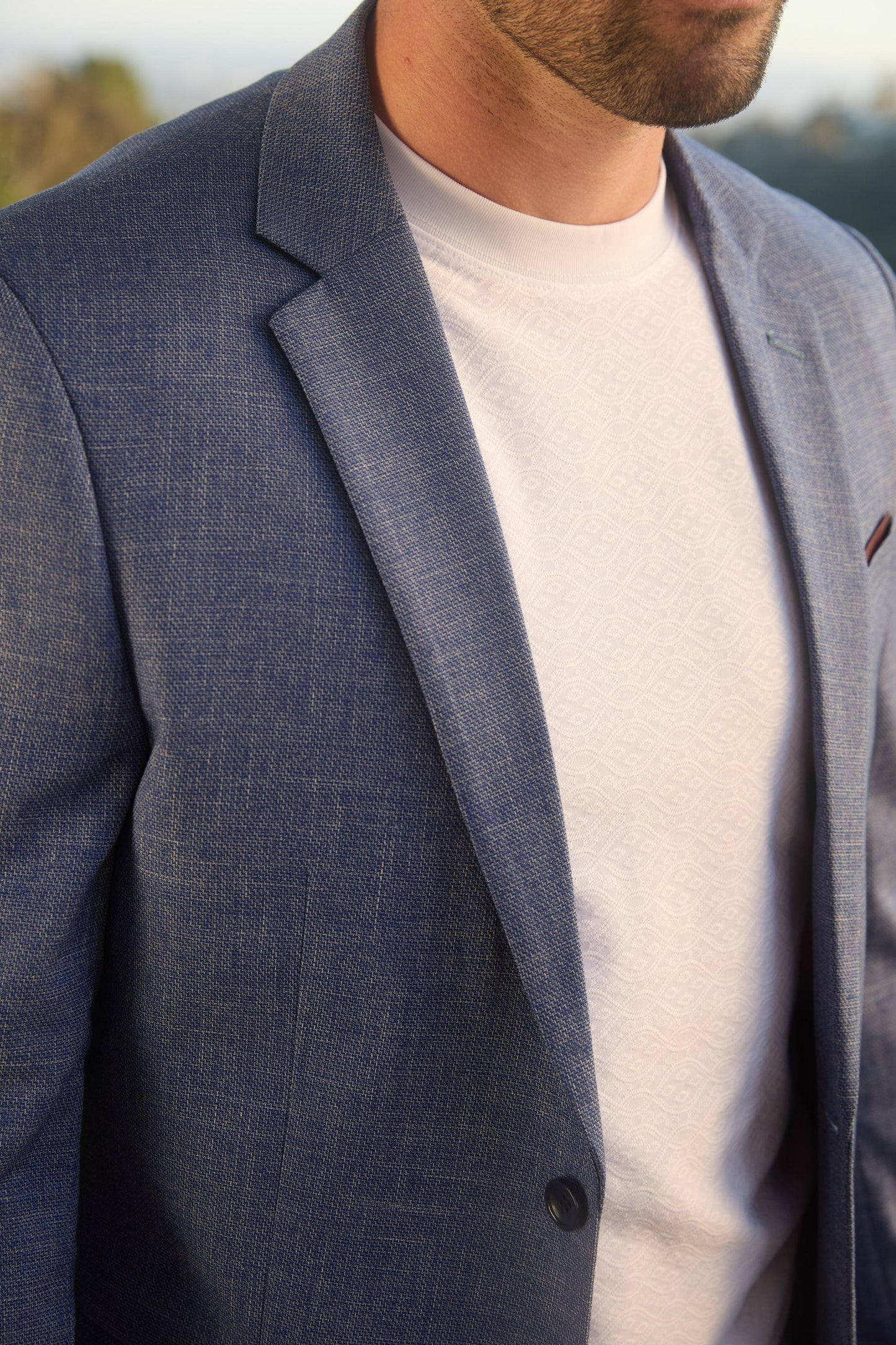 Mens Modern Fit Blue Blazer