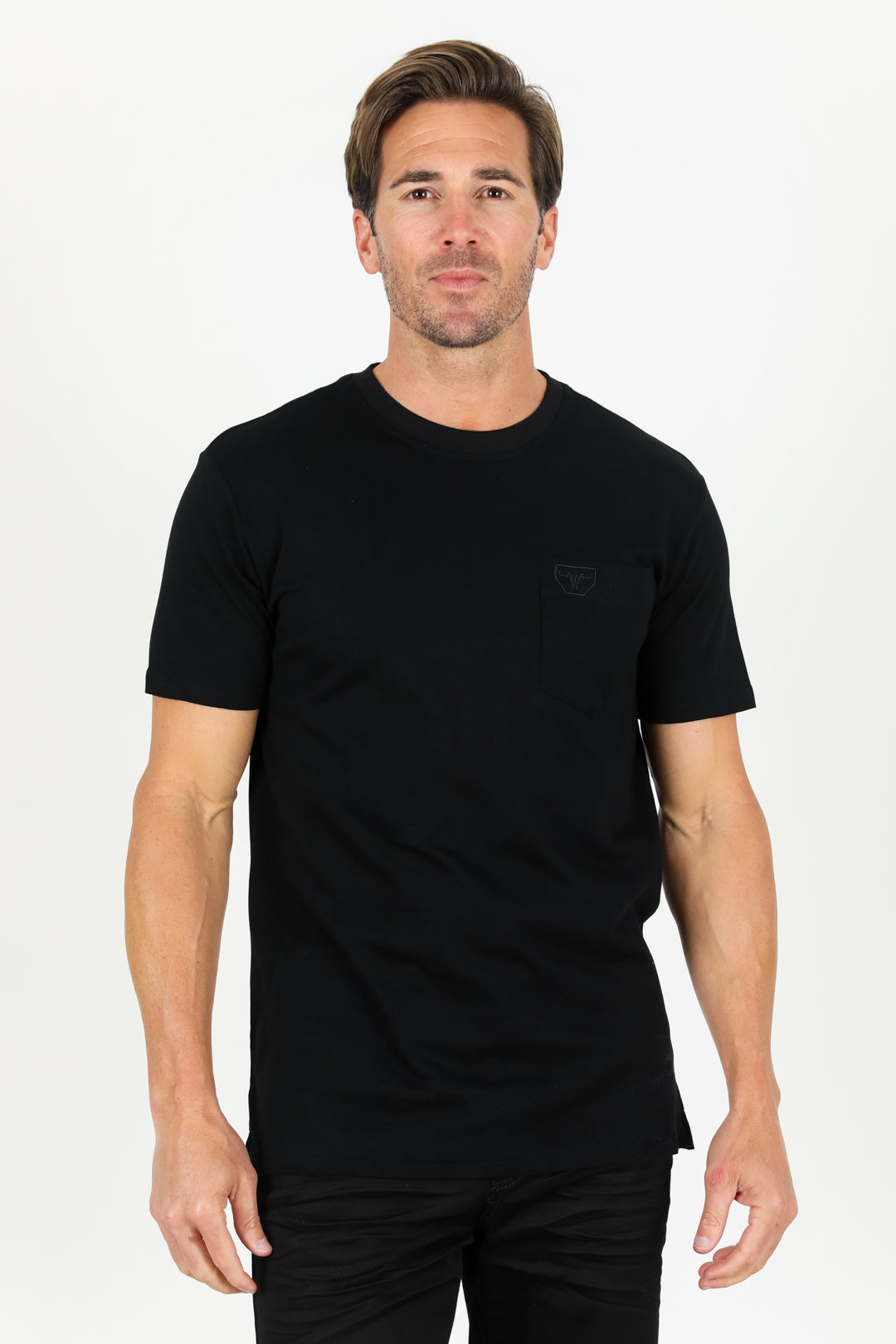 Cotton Knit T-Shirt - Black
