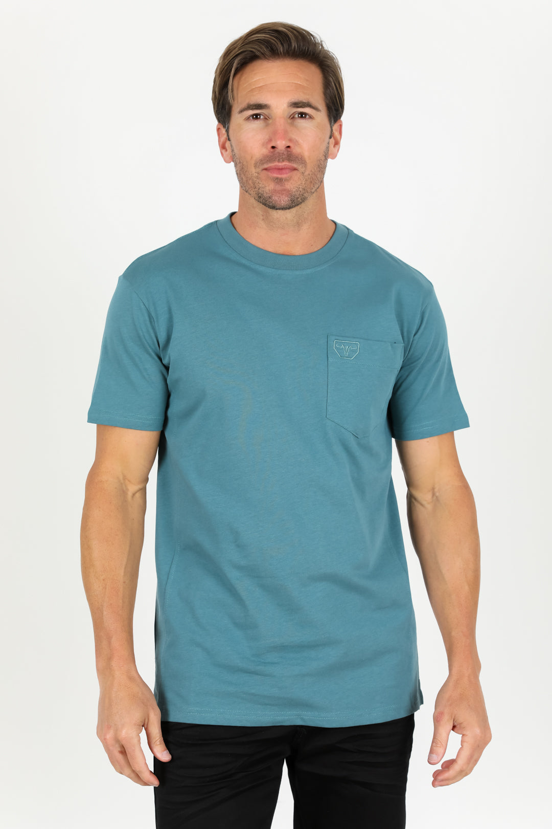 Cotton Knit T-Shirt - Steel Blue