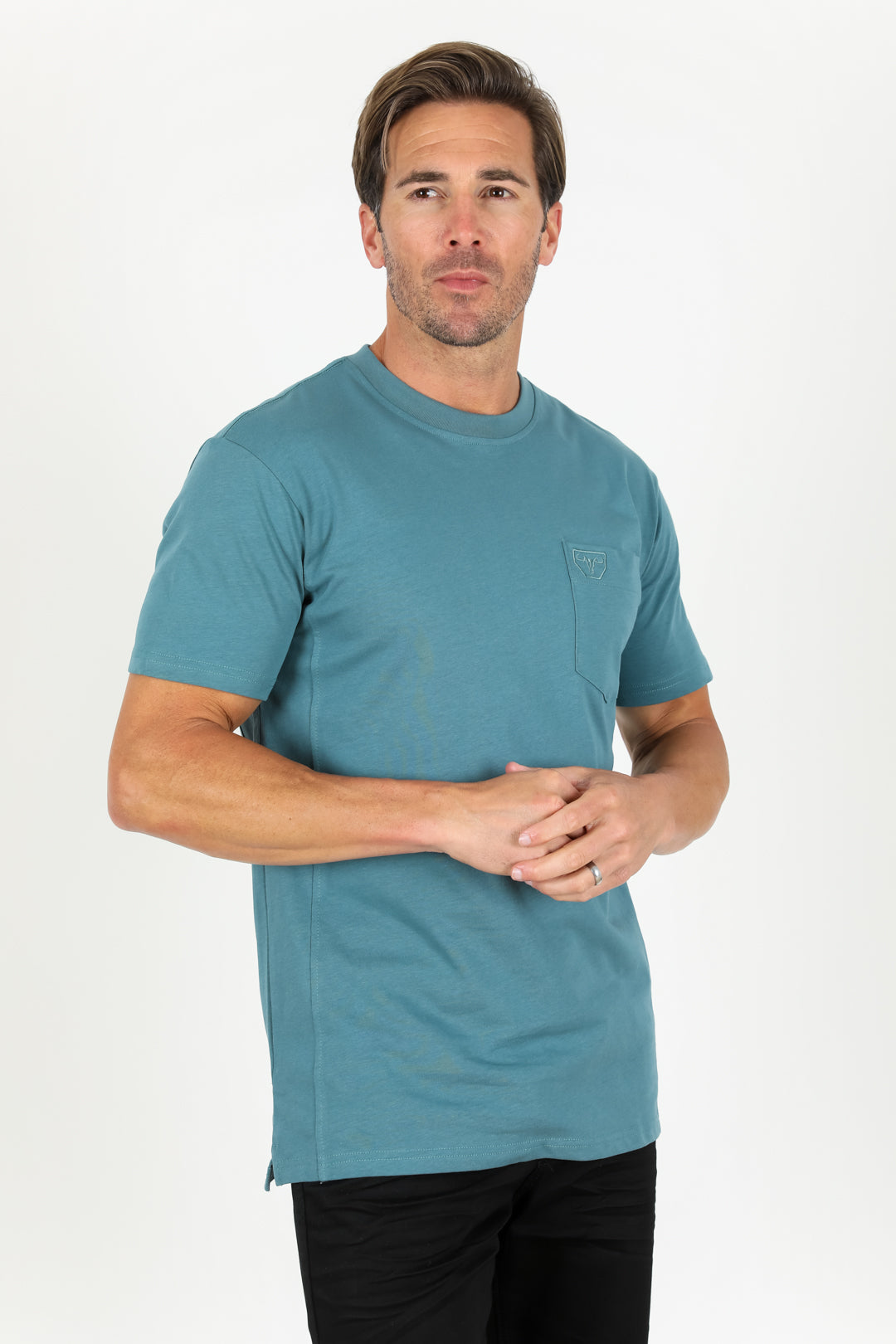 Cotton Knit T-Shirt - Steel Blue