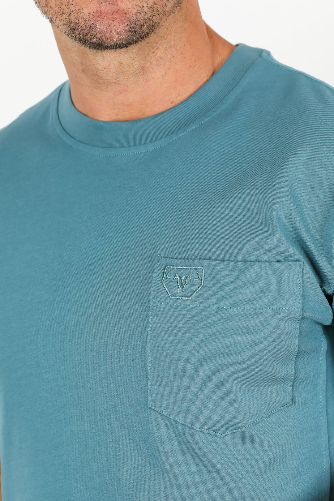 Cotton Knit T-Shirt - Steel Blue