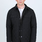 Mens Fur Lined Insulated Overshirt - Black