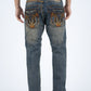 Holt Men's Dirty Blue Slim Boot Cut Jeans