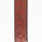 Mens Genuine Leather Aztec 3D Embossed Belt - Brown
