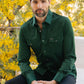 Men's Modern Fit Solid Green Dress Shirt