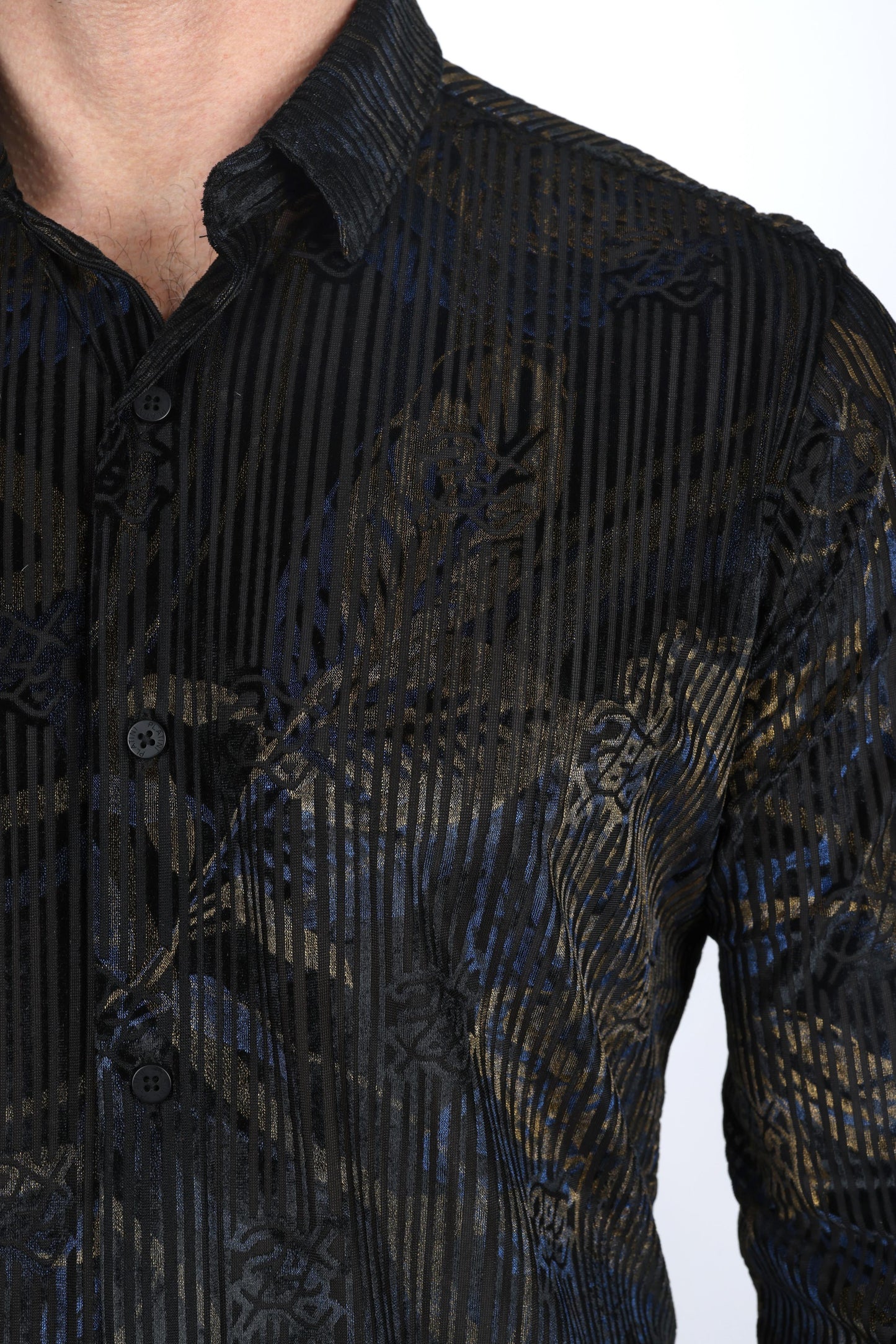 Mens Modern Fit Stretch Velvet Fashion Shirt