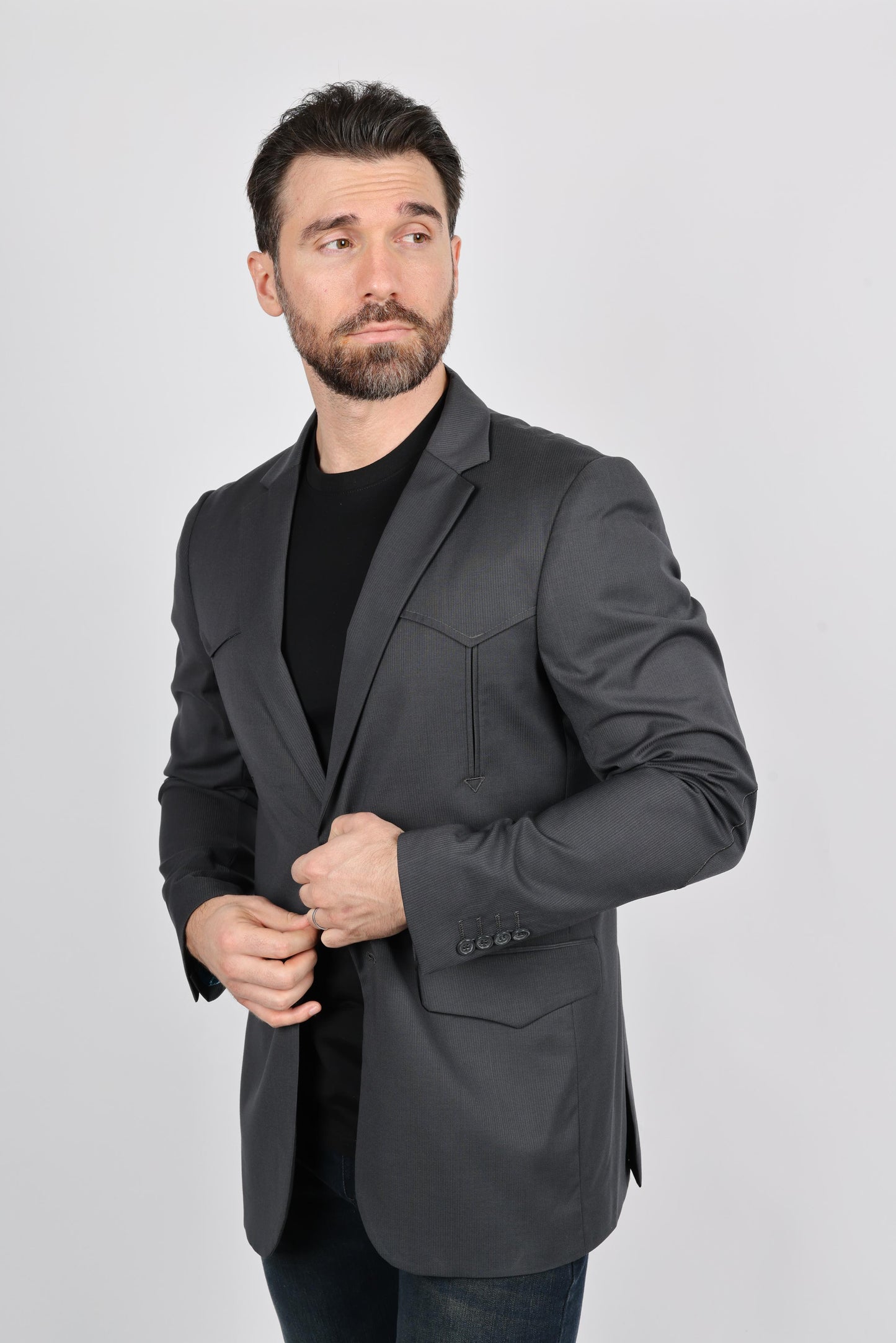 Men's Western Sport Coat with Elbow Patch