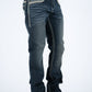 Holt Men's Vintage Wash Slim Boot Cut Jeans