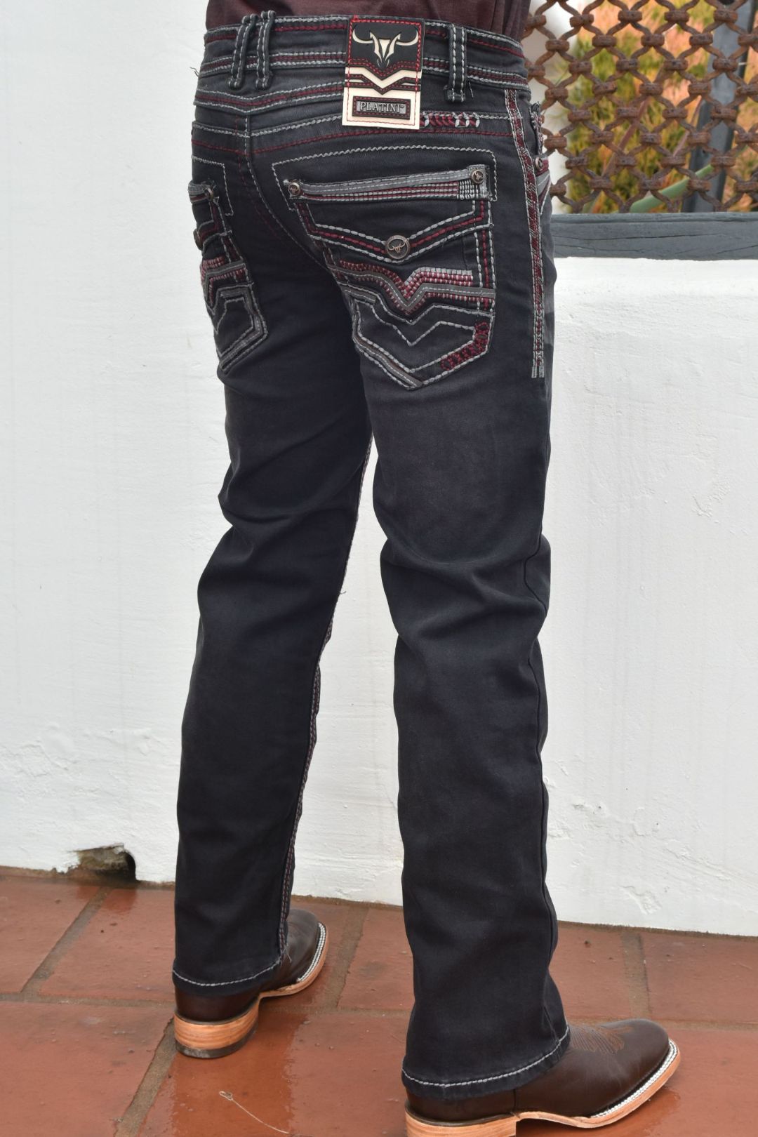 Holt Kid's Black Slim Boot Cut Jeans