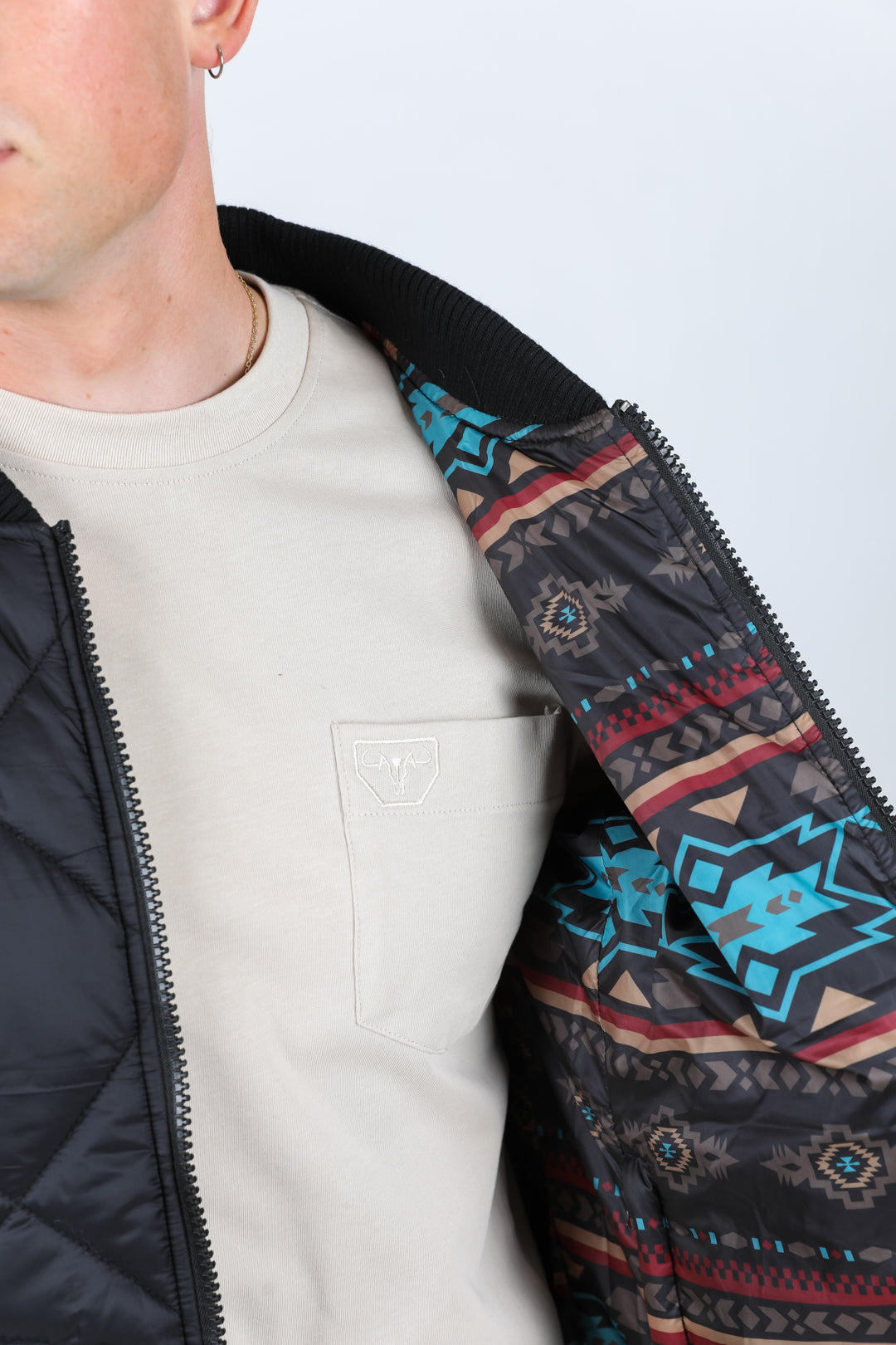 Mens Insulated Reversable Jacket - Black