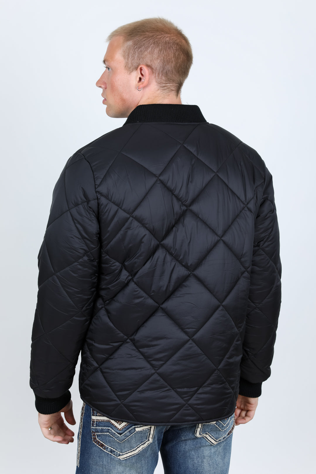 Mens Insulated Reversible Jacket - Black