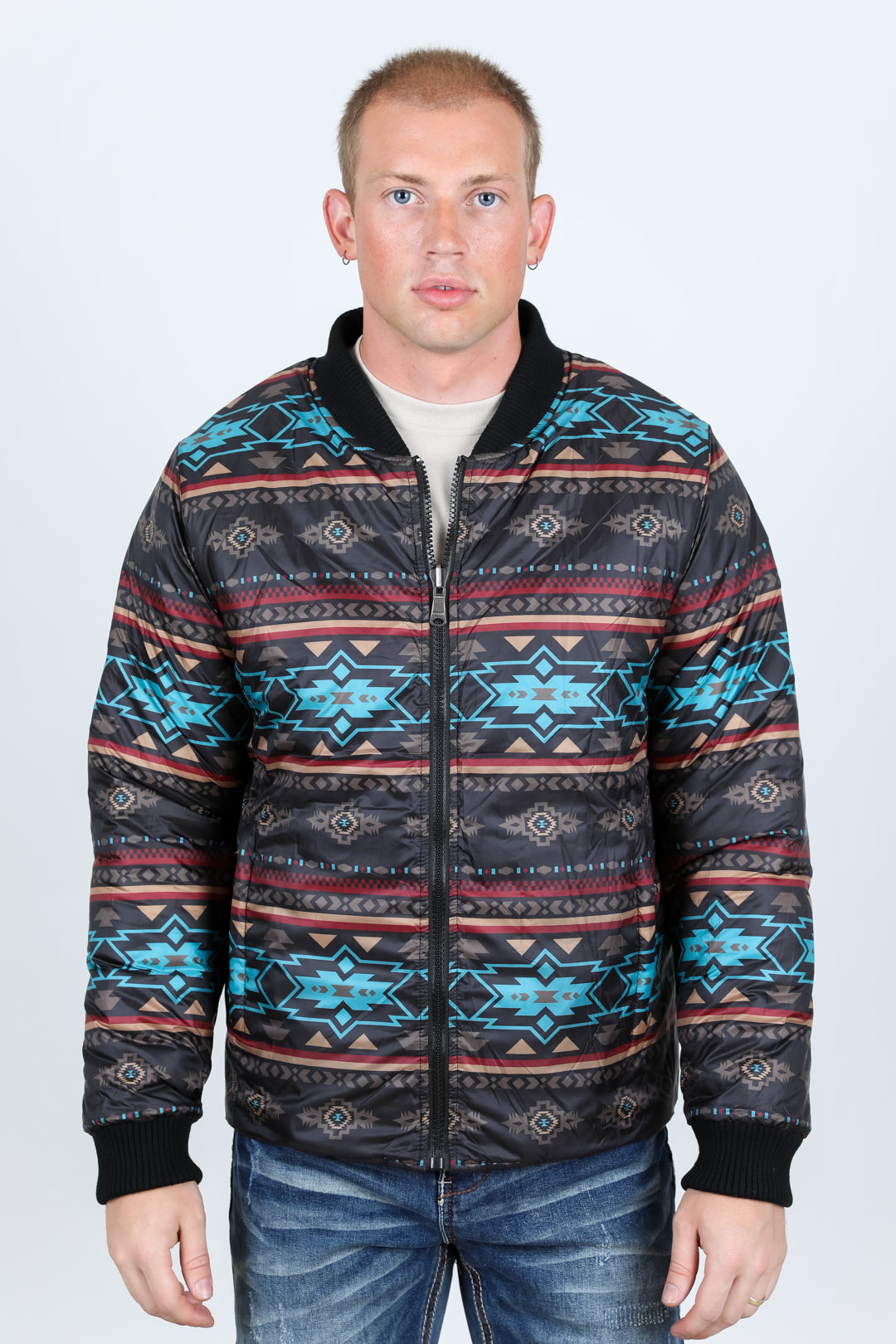 Mens Insulated Reversable Jacket - Black