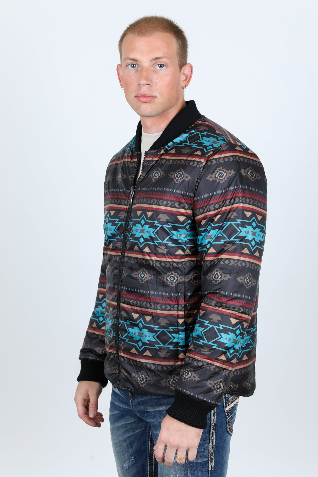 Mens Insulated Reversable Jacket - Black