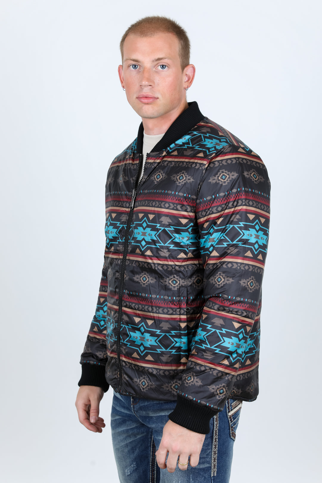 Mens Insulated Reversible Jacket - Black