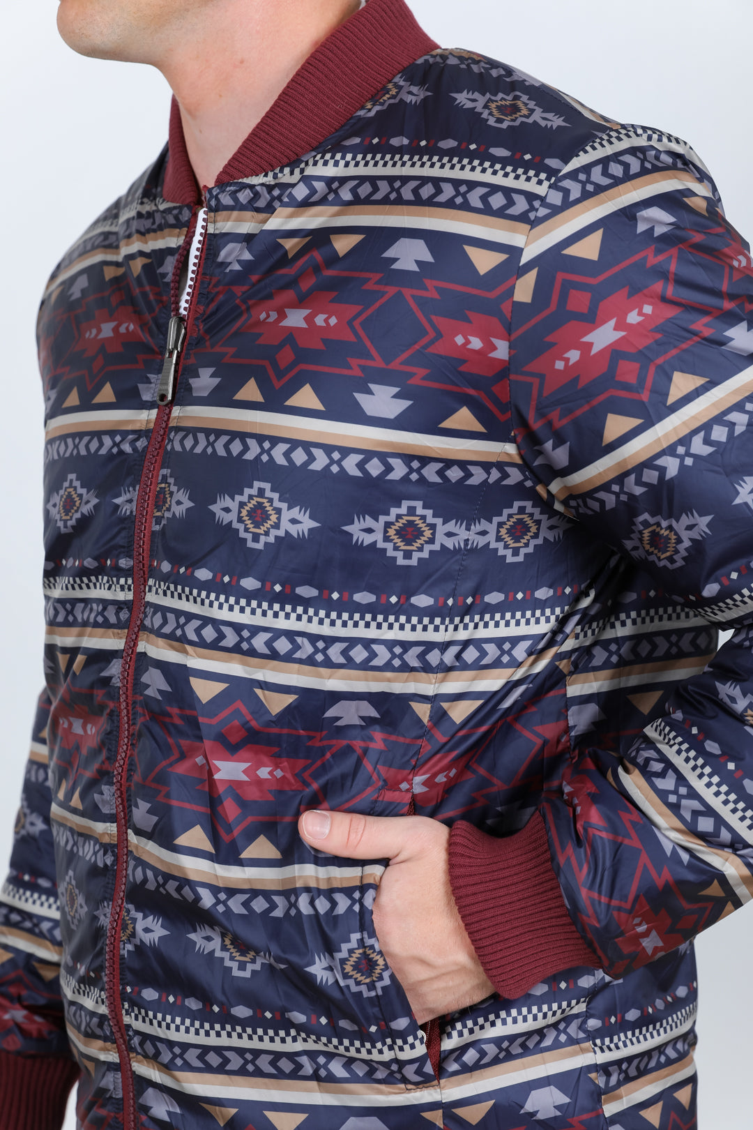 Mens Insulated Reversable Jacket - Wine