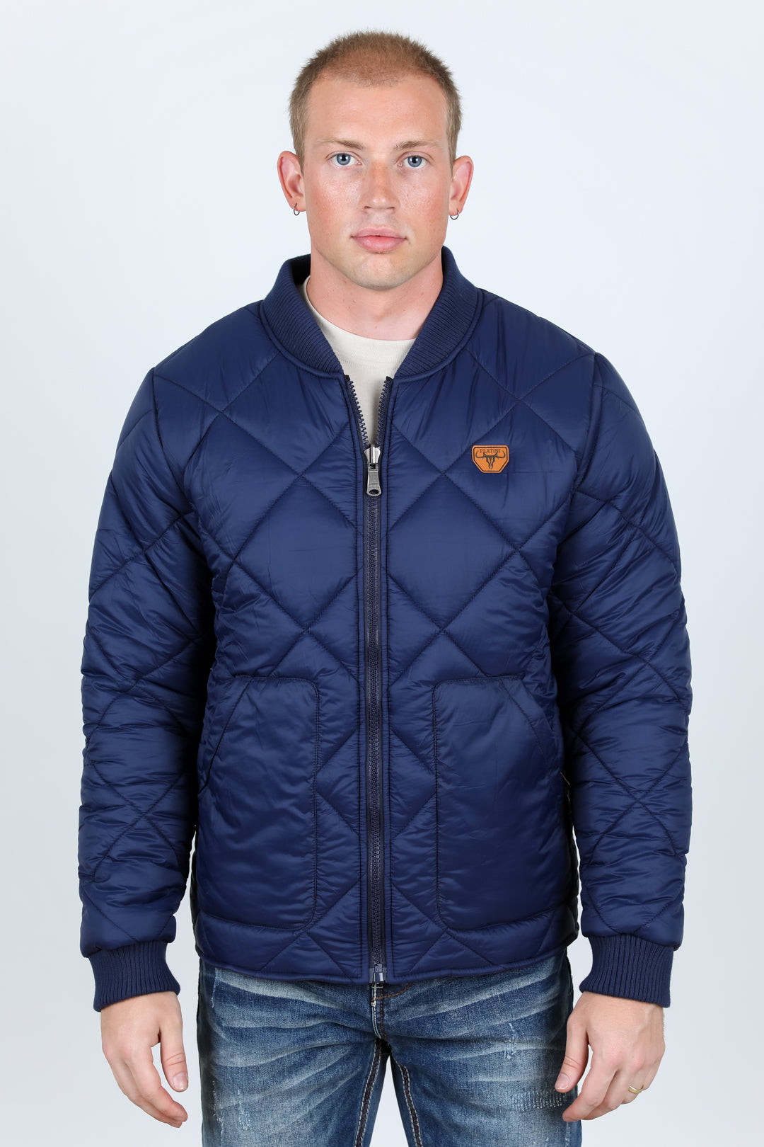 Mens Insulated Reversable Jacket - Navy