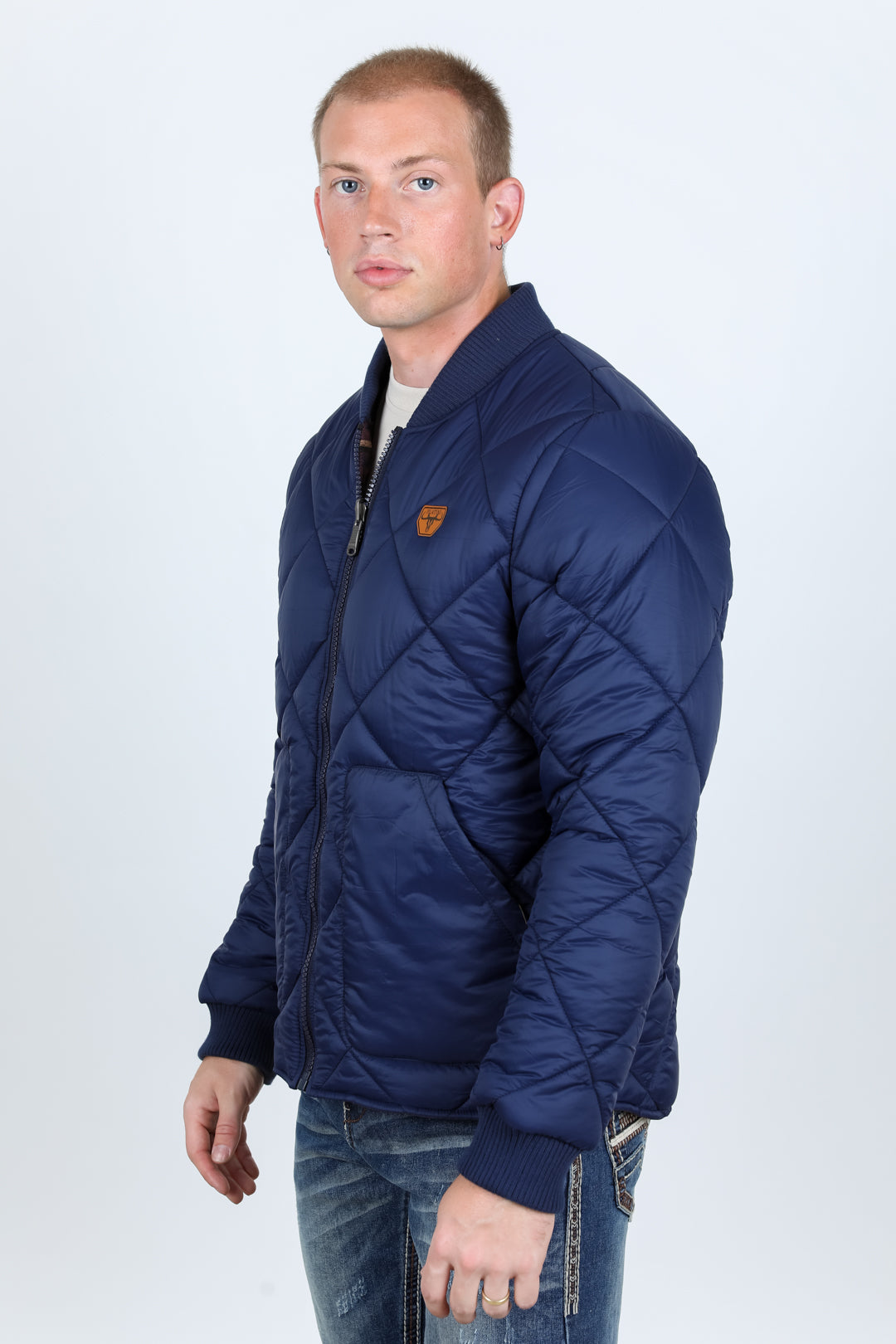 Mens Insulated Reversable Jacket - Navy