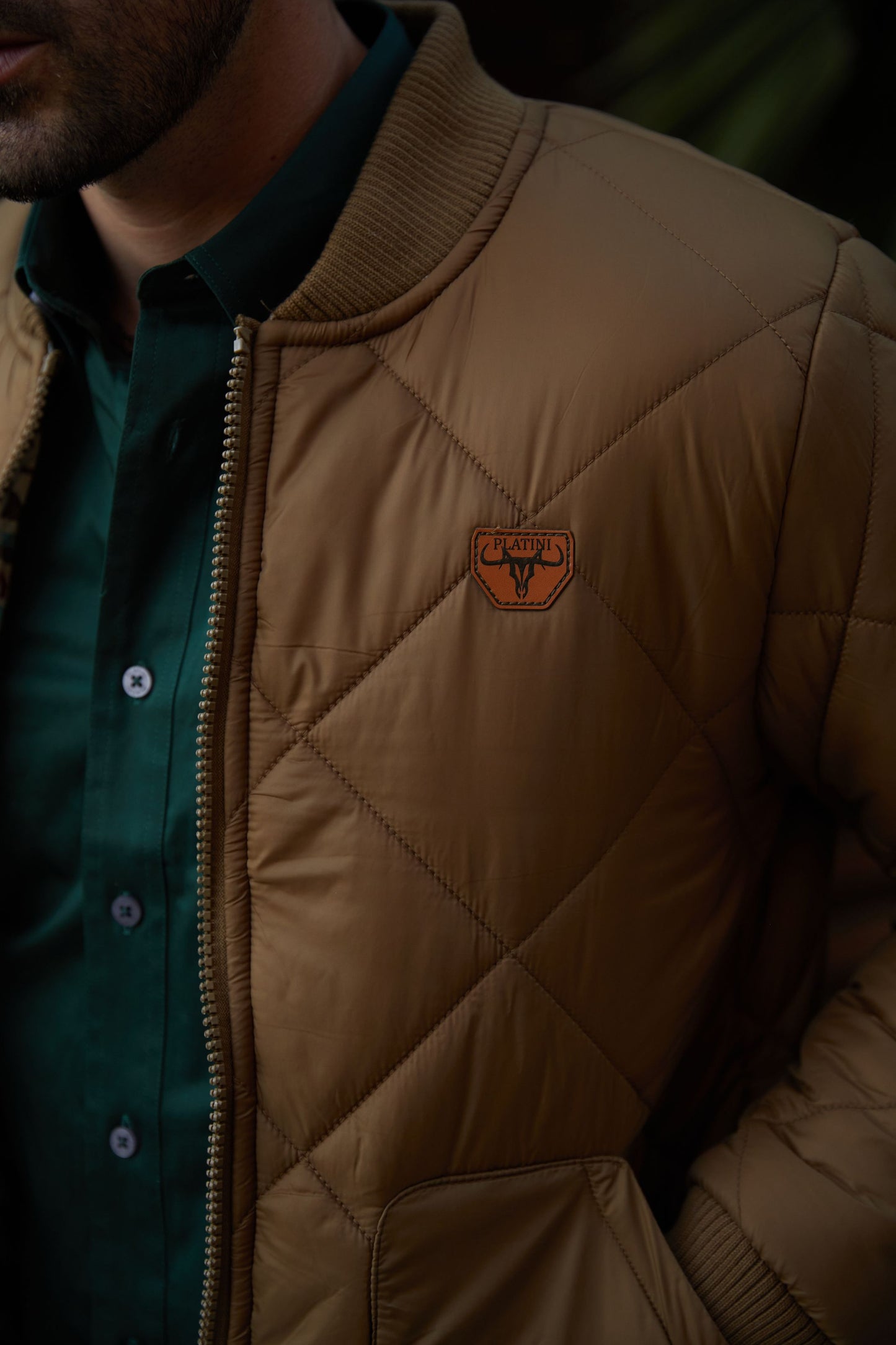 Mens Insulated Reversable Jacket - Beige
