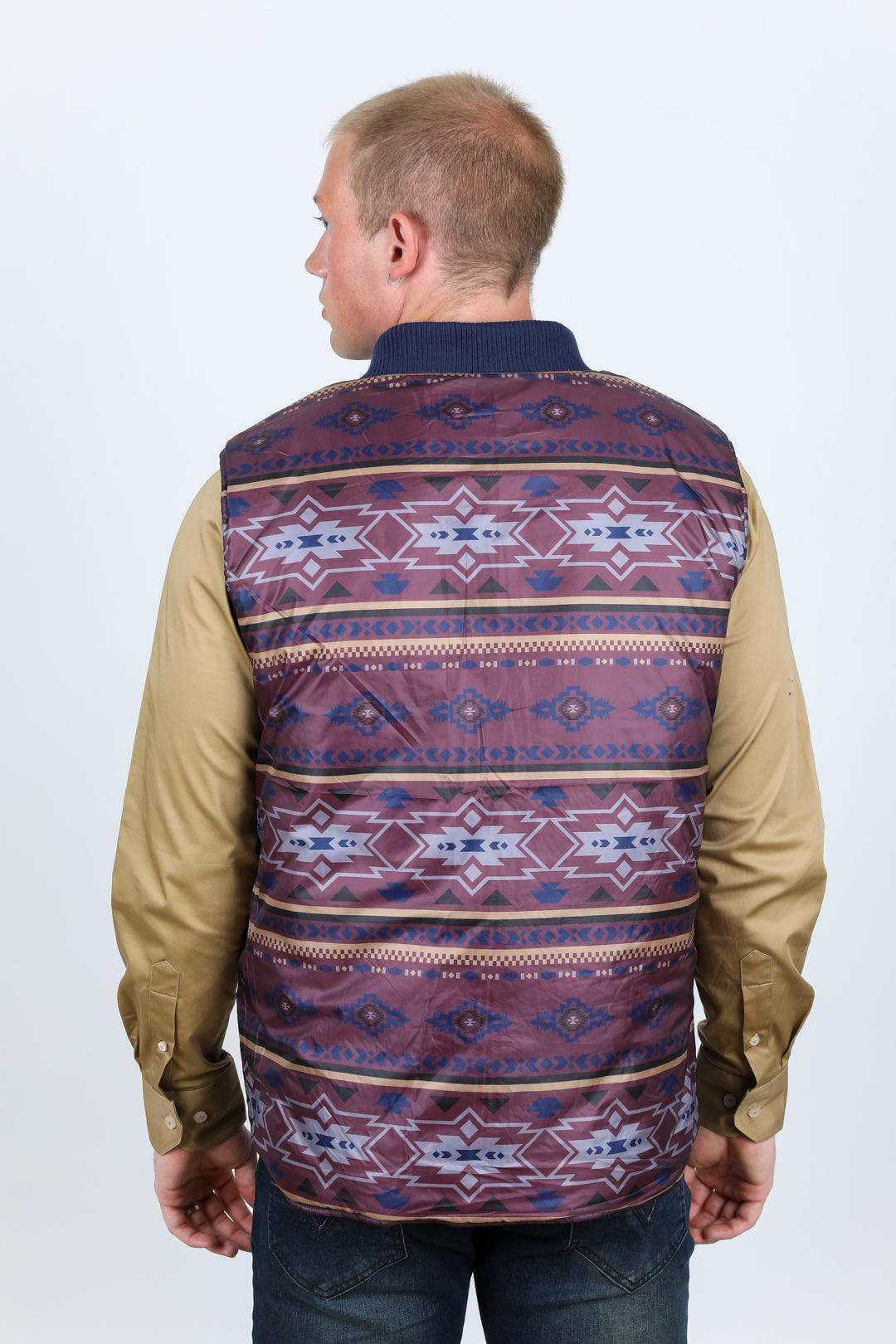 Mens Insulated Reversable Vest - Navy