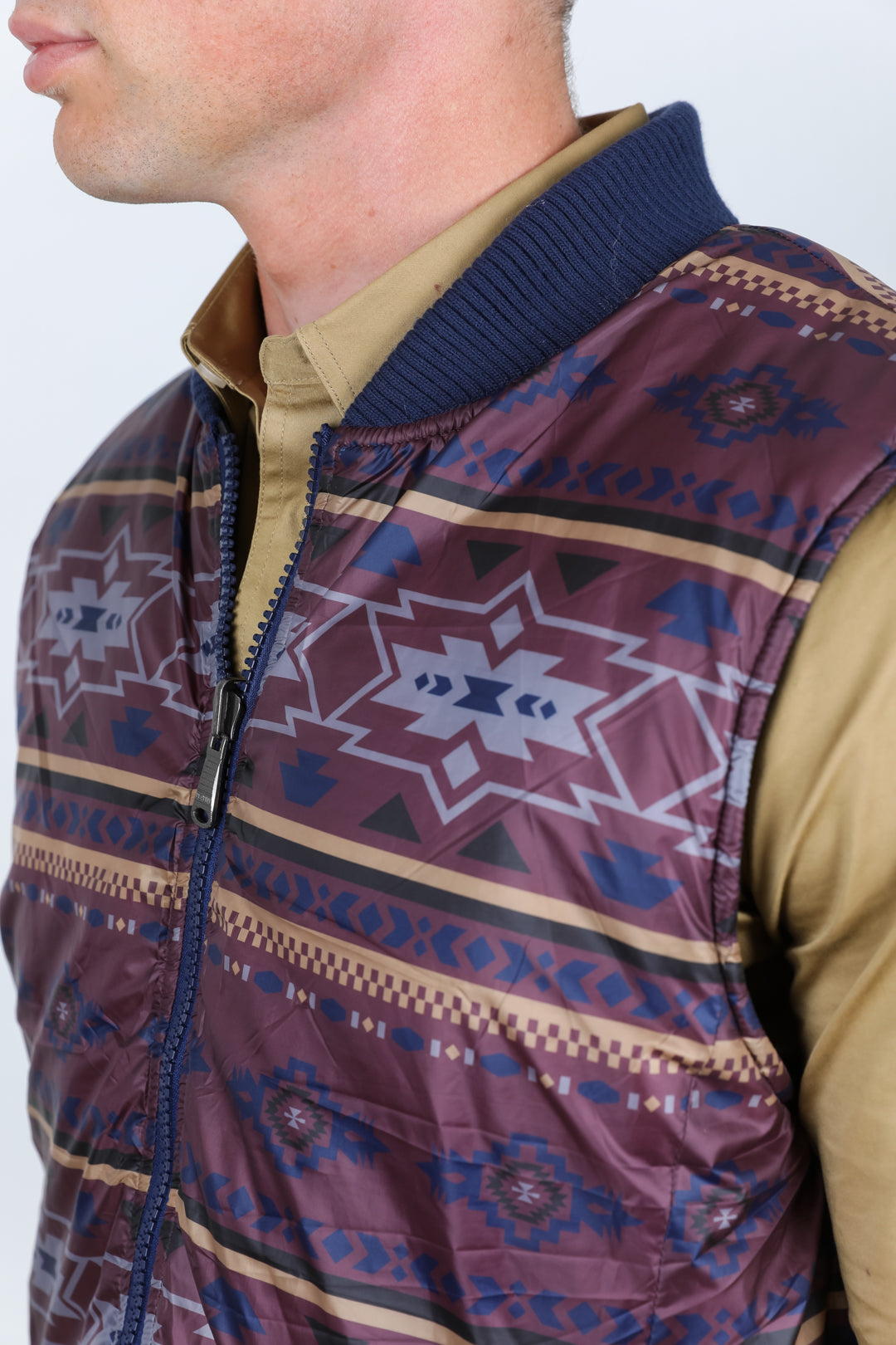 Mens Insulated Reversable Vest - Navy
