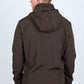 Mens Hooded Softshell Water-Resistant Jacket - Brown