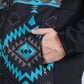 Mens Aztec Softshell Water-Resistant Jacket - Black
