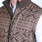 Mens Aztec SoftShell Concealed Carry Water-Resistant Vest - Brown