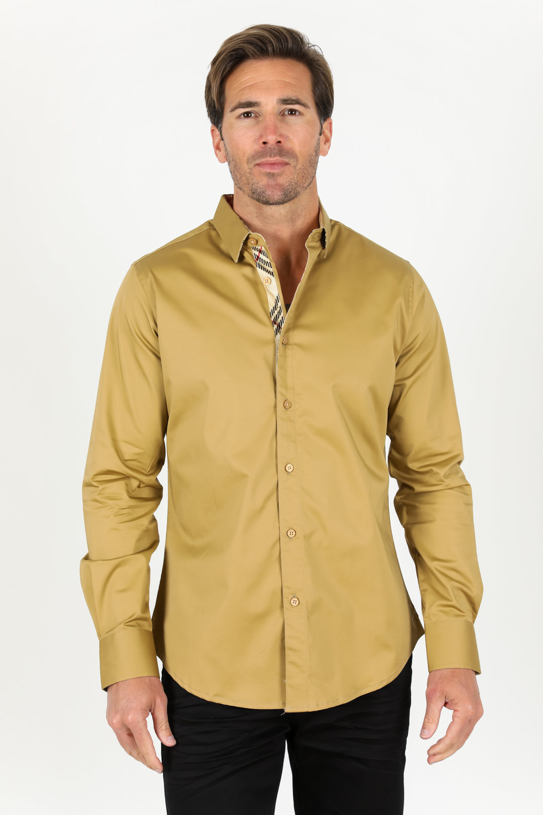Satin yellow best sale shirt