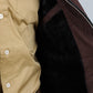 Men's Fur Lined Quilted Faux Suede Vest - Dark Brown