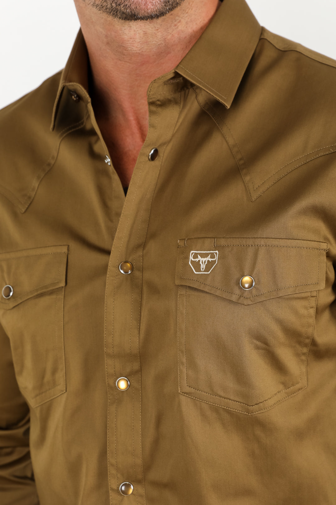 Men's Modern Fit Light Brown Dress Shirt