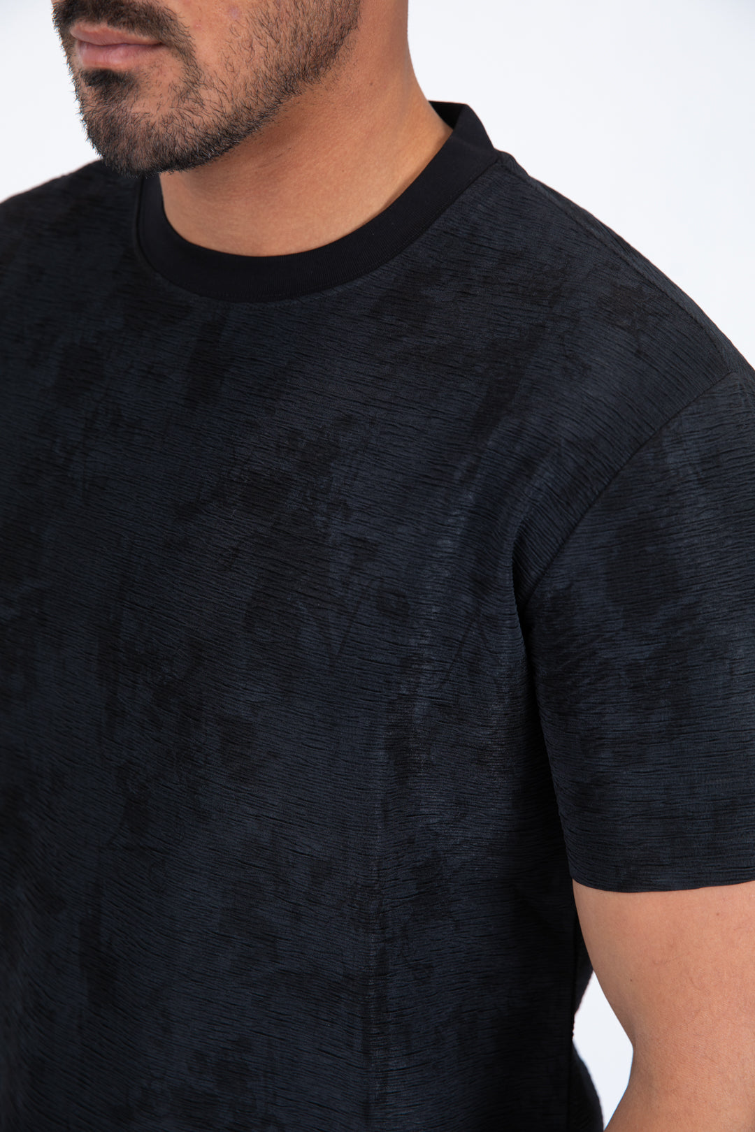 black washed effect tee men platini detail-2