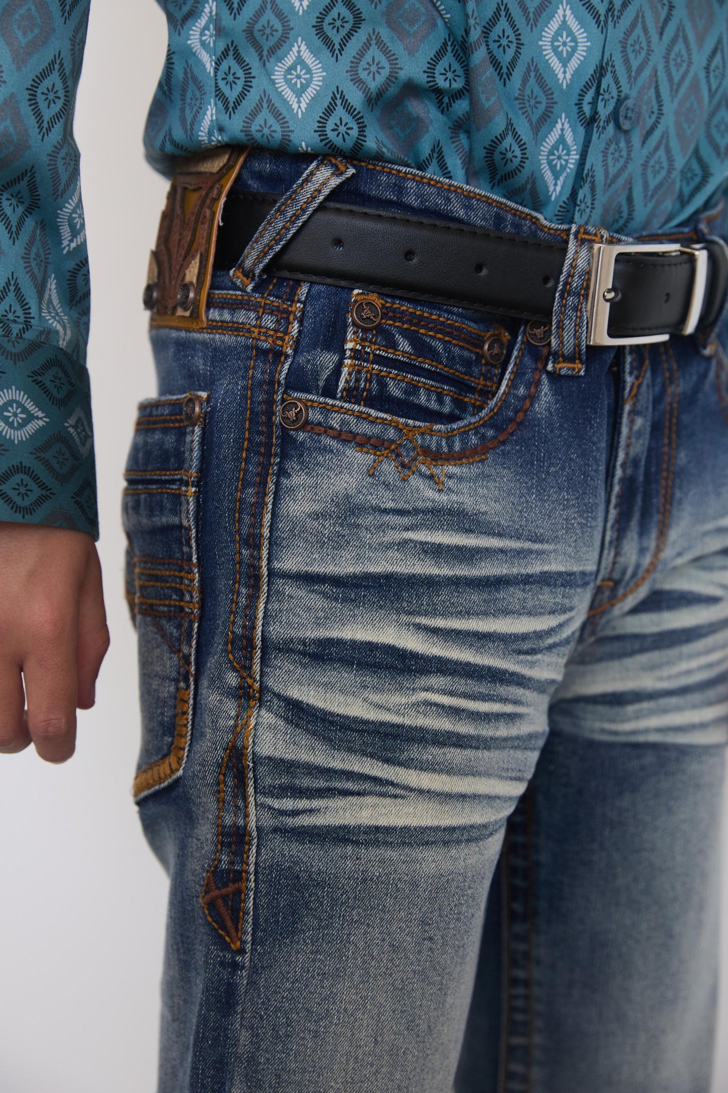 Holt Boys' Dark Blue Boot Cut Jeans