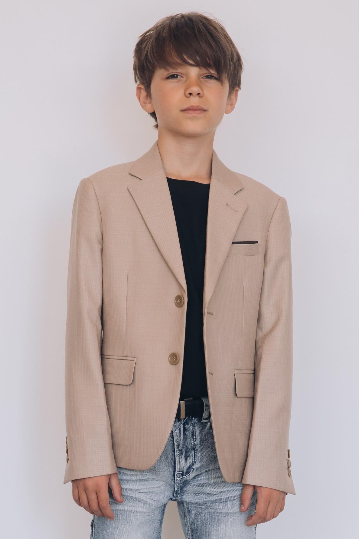 Boys' Modern Fit Stretch Occasion Beige Blazer