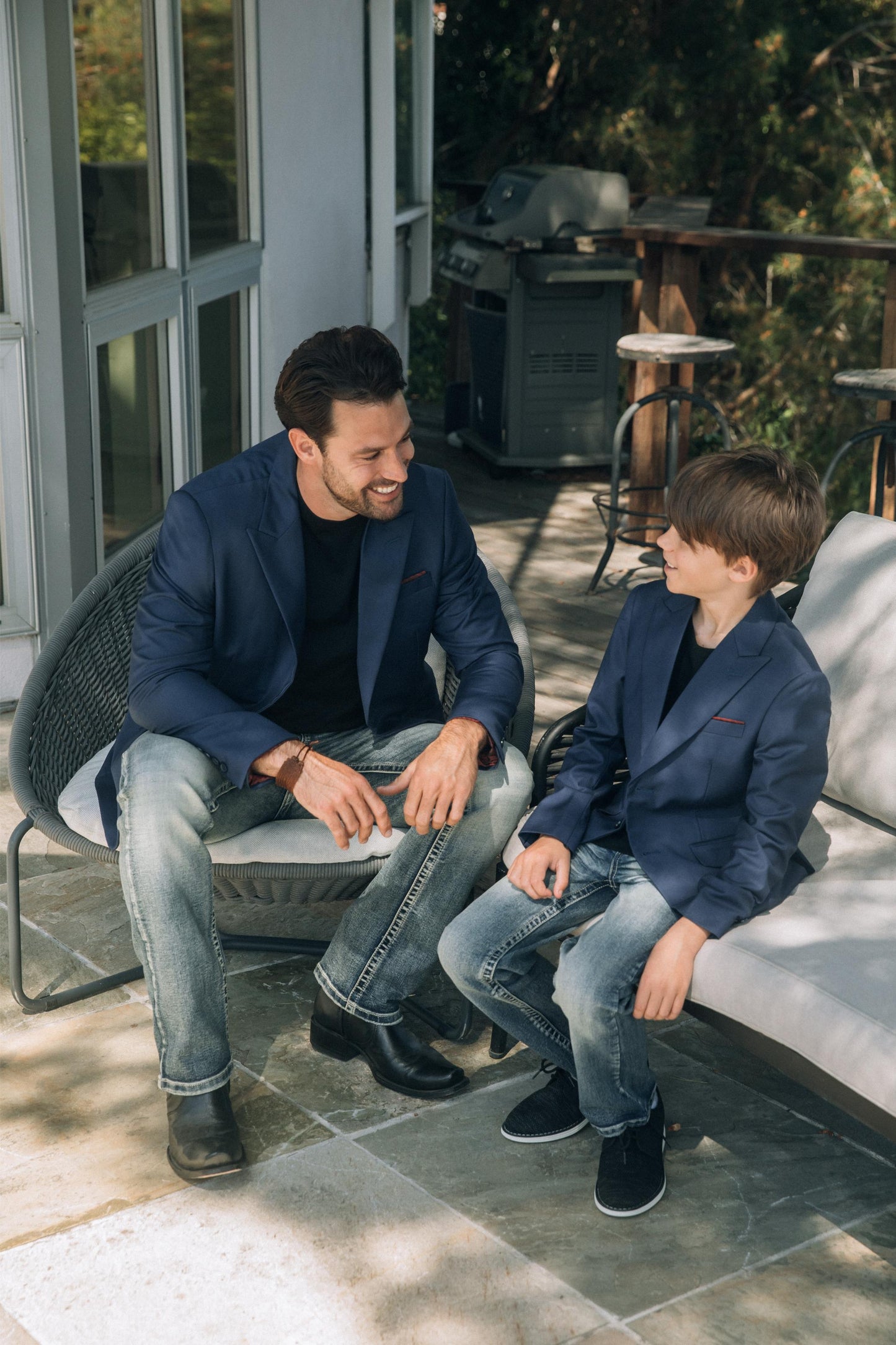 Boys' Modern Fit Stretch Occasion Navy Blazer