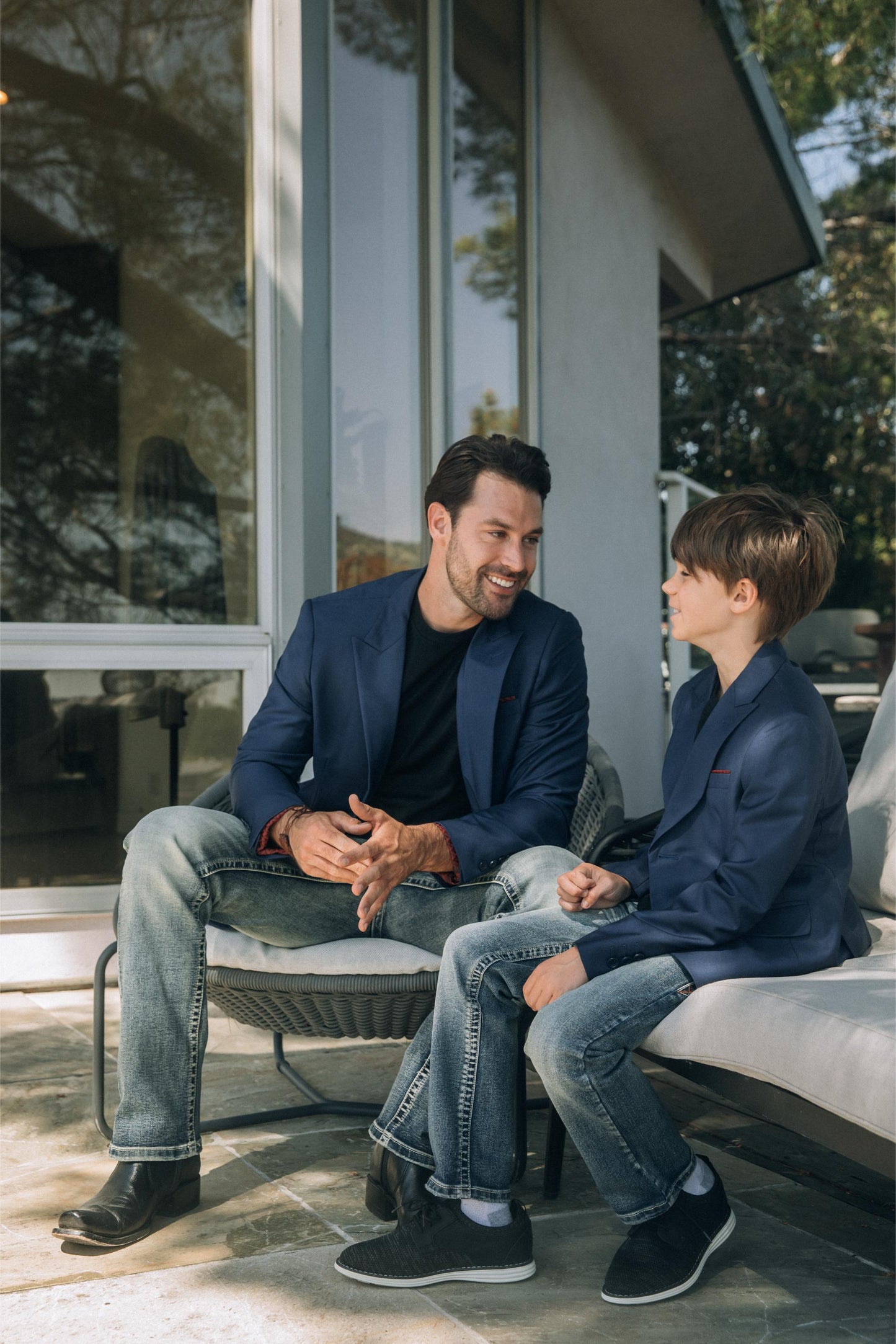 Boys' Modern Fit Stretch Occasion Navy Blazer