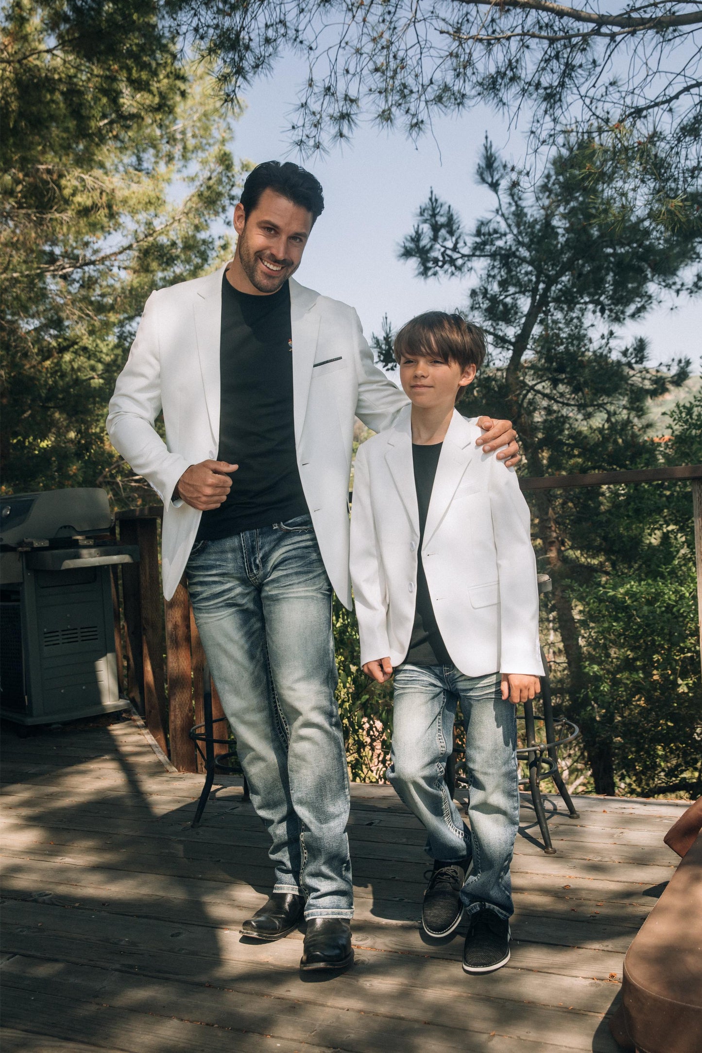 Boys' Modern Fit Stretch Occasion White Blazer