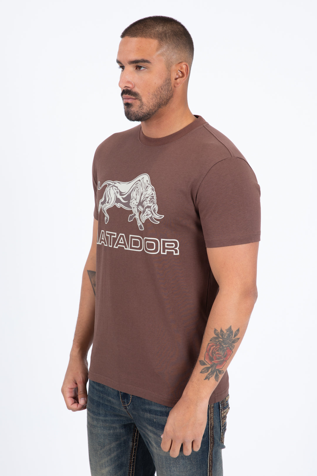 brown matador bull tee men platini back