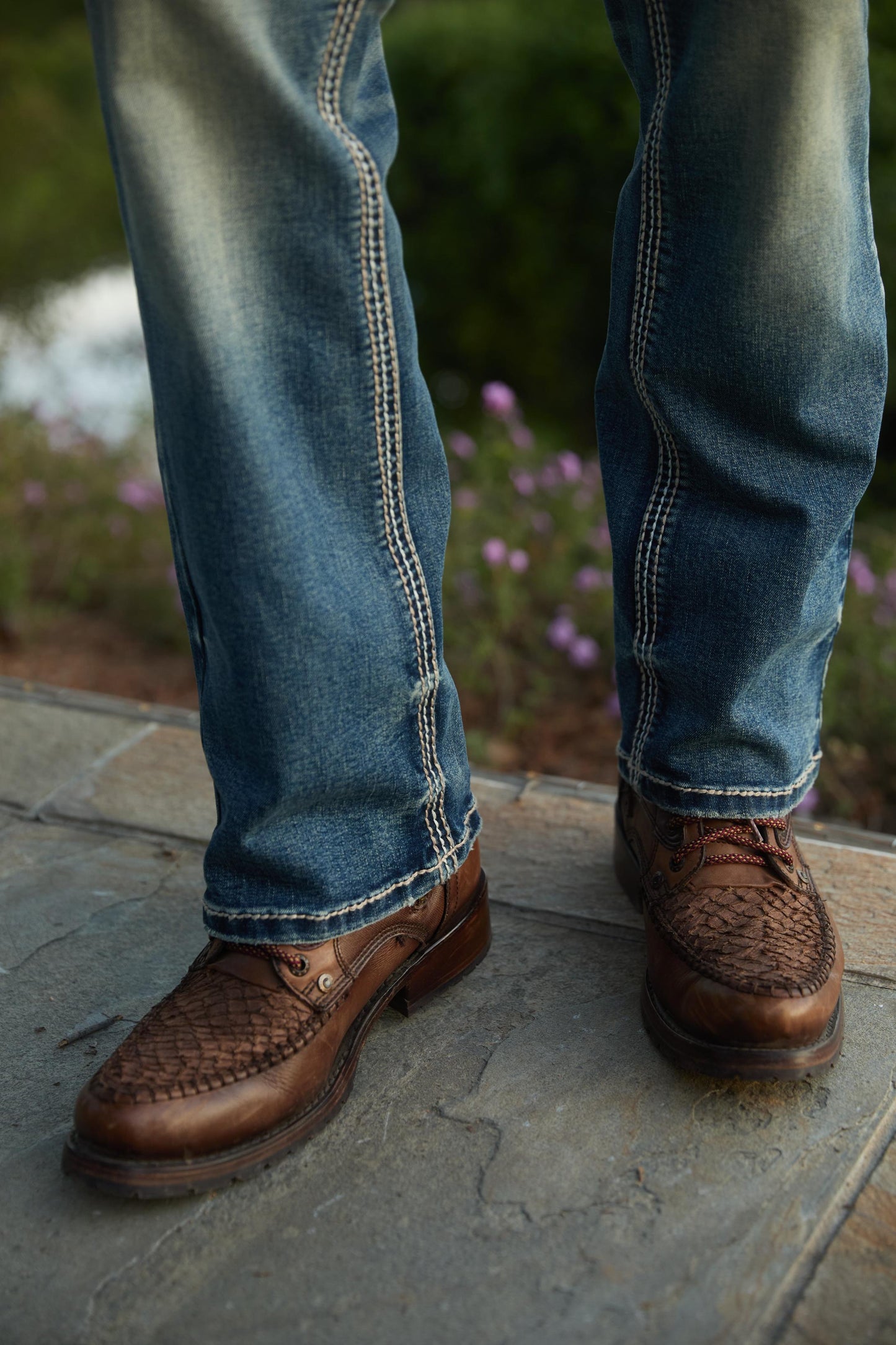 Holt Men's Blue Slim Boot Cut Jeans