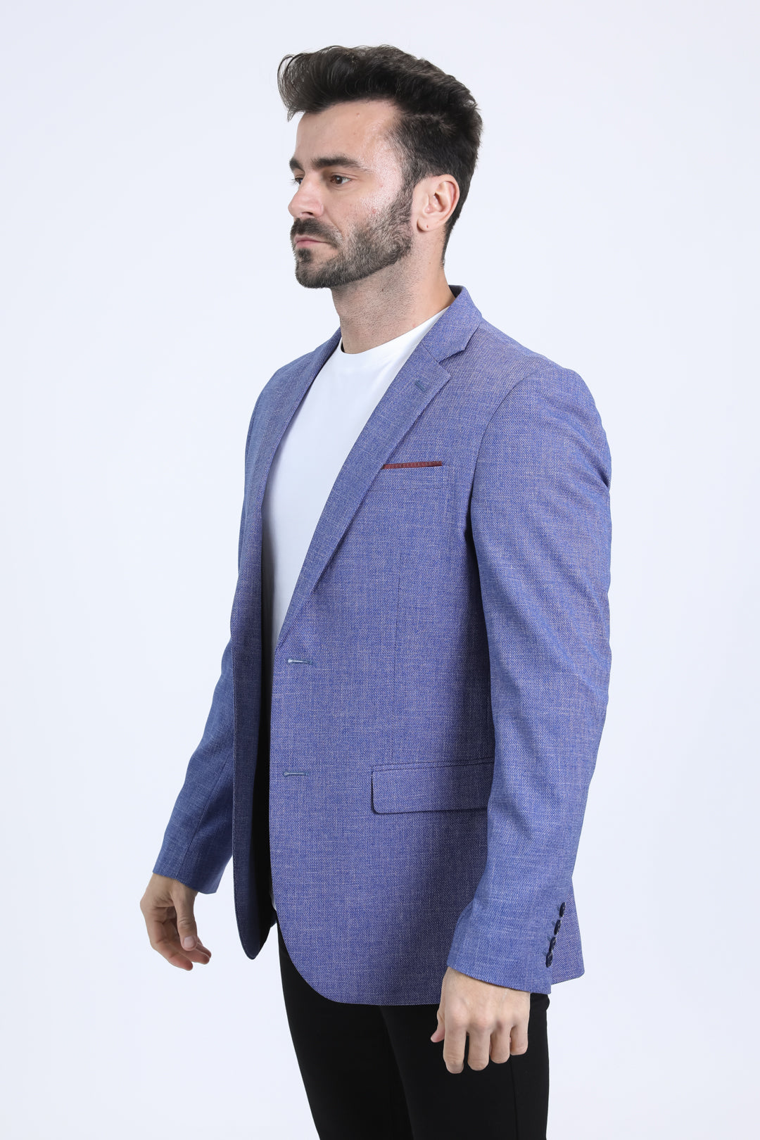 Mens Modern Fit Blue Blazer