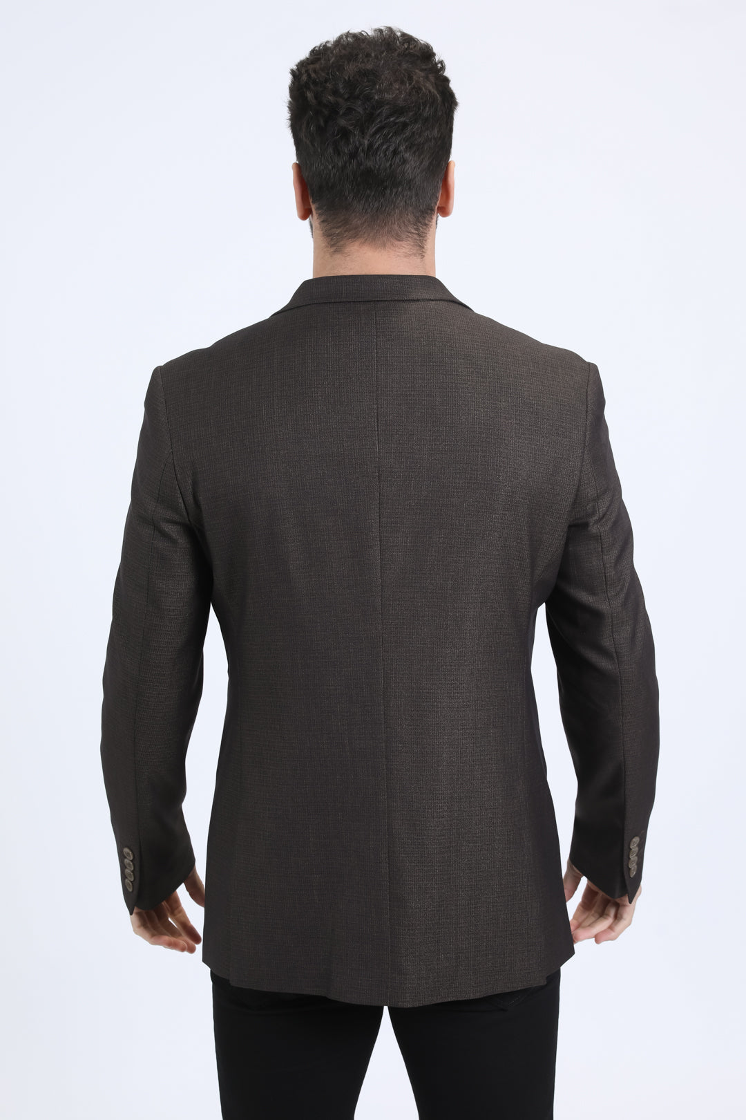 Mens Modern Fit Brown Blazer