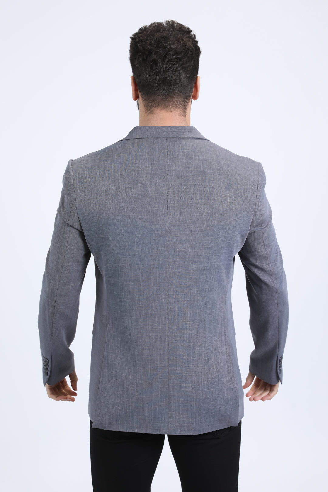 Mens Modern Fit Gray Blazer