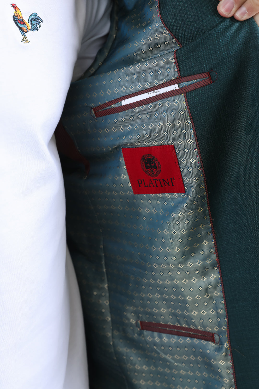 Mens Modern Fit Green Blazer