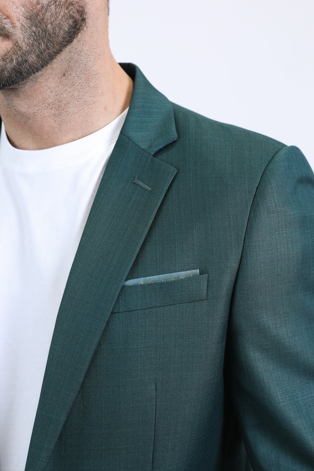 Mens Modern Fit Green Blazer