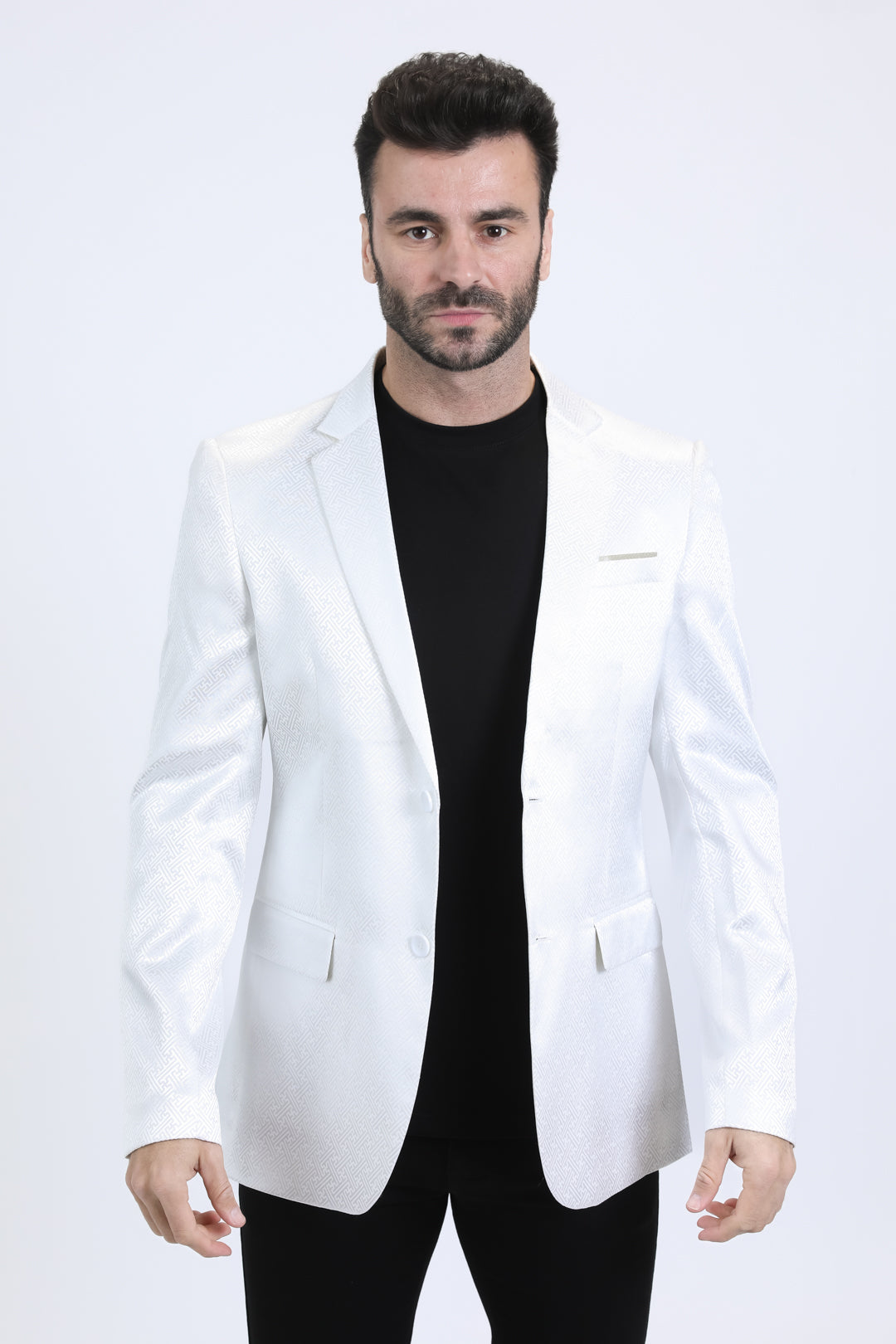 Mens Modern Fit White Blazer