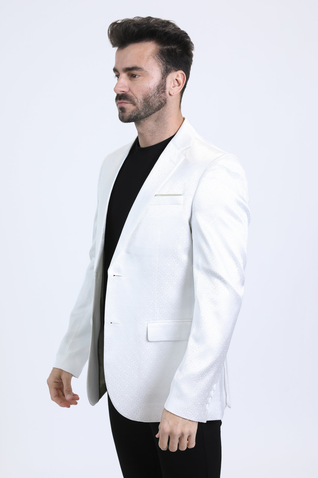 Mens Modern Fit White Blazer