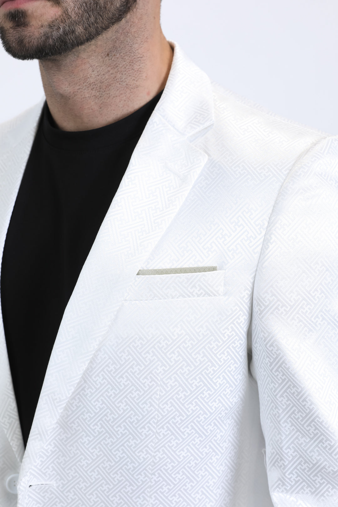 Mens Modern Fit White Blazer