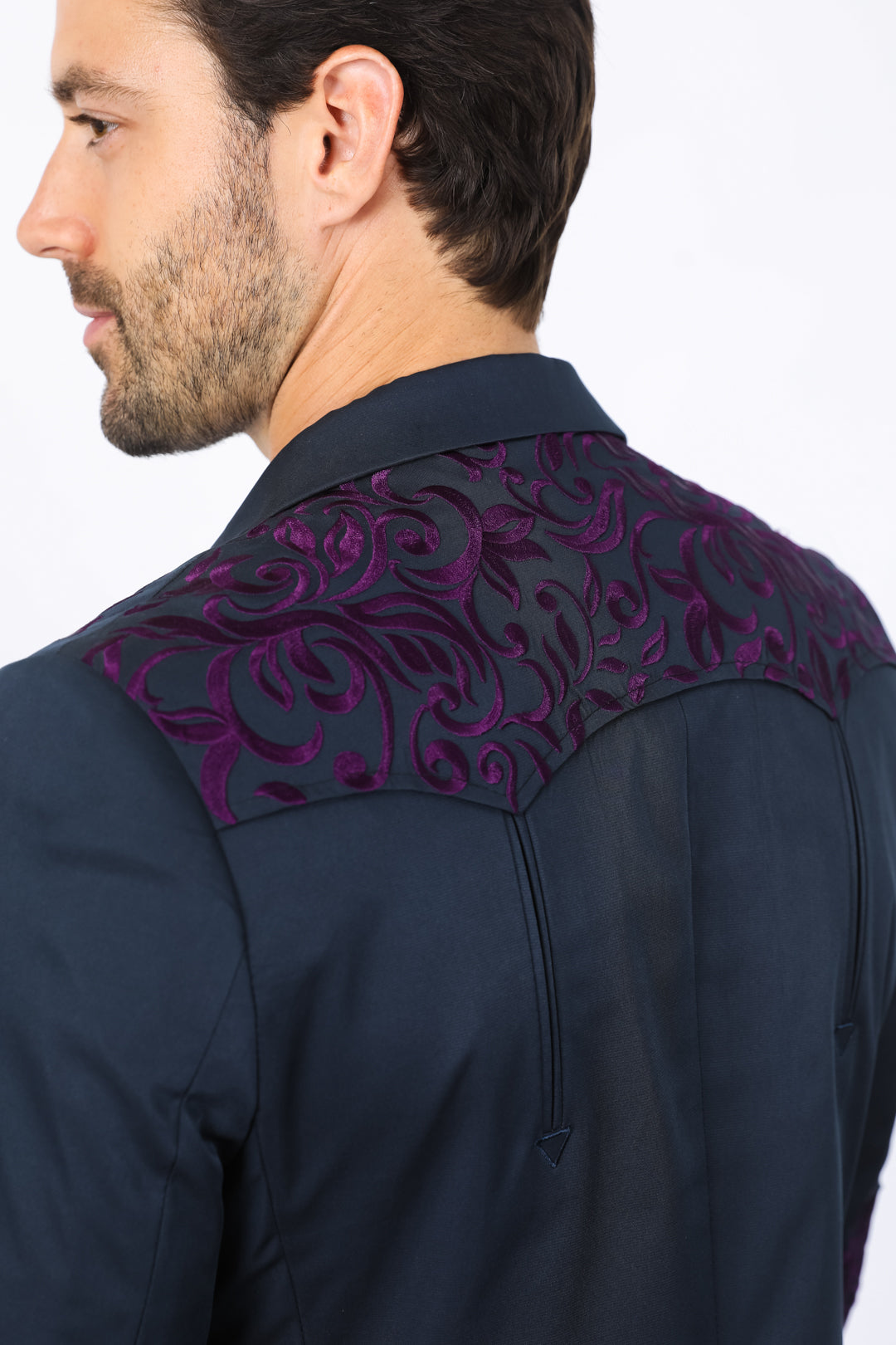 Mens Embroidery Fashion Blazer