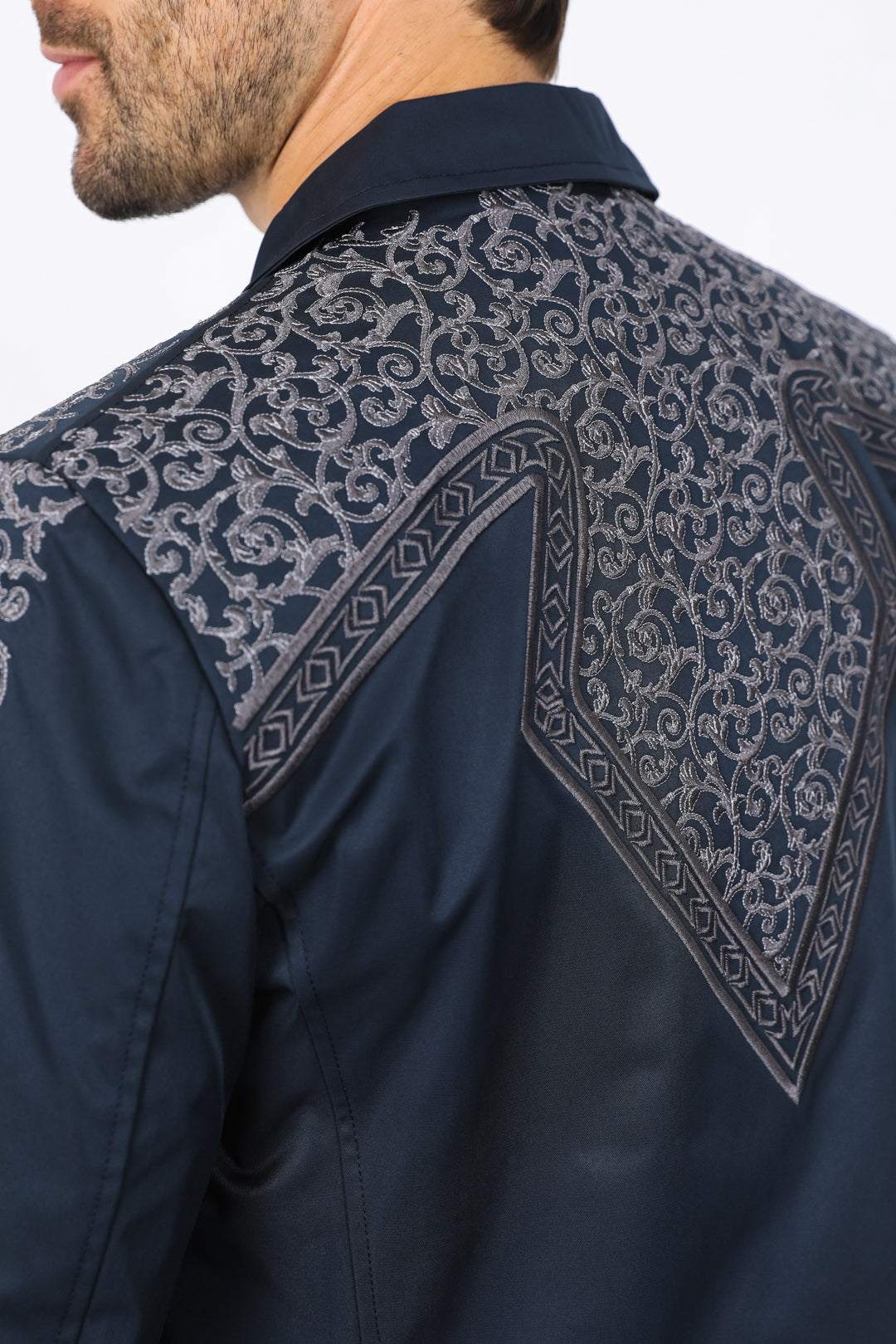 Mens Embroidery Fashion Blazer