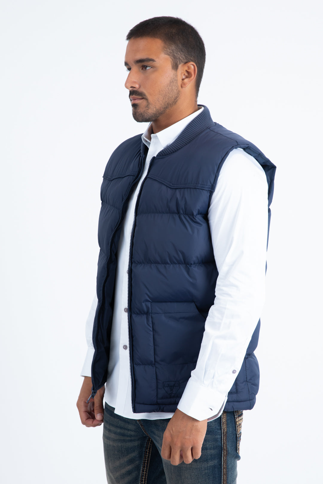 Mens Navy Light Bubble Vest