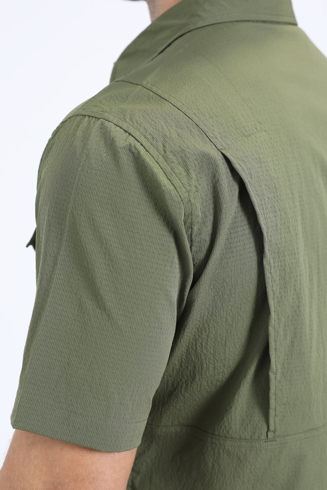 Men's Performance Western Short Sleeve Green Shirt